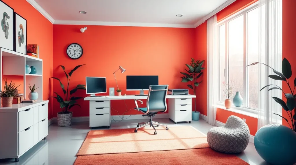 An ergonomic workspace designed for optimal productivity.
